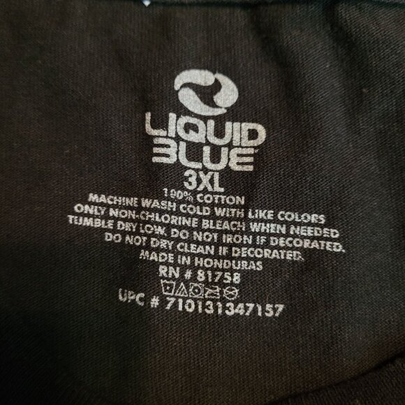 Liquid Blue T Shirt Mens 3XL Pink Floyd Dark Side Of The Moon Black Stretch - Picture 5 of 9